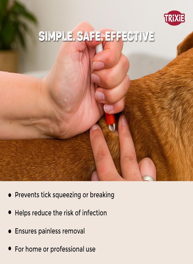 Trixie Tick Tweezers, is a practical and essential tool for any pet owner tweezers are specifically designed to safely and effectively remove ticks from your pets, 9 CM Assorted Color - Image 3